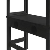 Hampton Kids Twin Loft with Staircase and Desk with Speaker in Charcoal - Tampa Furniture Outlet