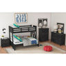 Hampton Kids Twin Over Full Bunk with Ladder in Charcoal – SKU Y-15760-8-B4 | Elements