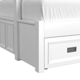 Hampton Kids Twin Over Full Bunk with Ladder and Trundle in White - Tampa Furniture Outlet