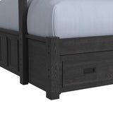 Hampton Kids Twin Over Full Bunk with Staircase and Trundle in Charcoal - Tampa Furniture Outlet