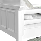 Hampton Kids Twin Over Full Bunk with Staircase and Trundle in White - Tampa Furniture Outlet