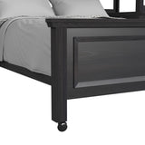 Hampton Kids Twin Over Full Loft with Ladder and Desk with Speaker in Charcoal - Tampa Furniture Outlet