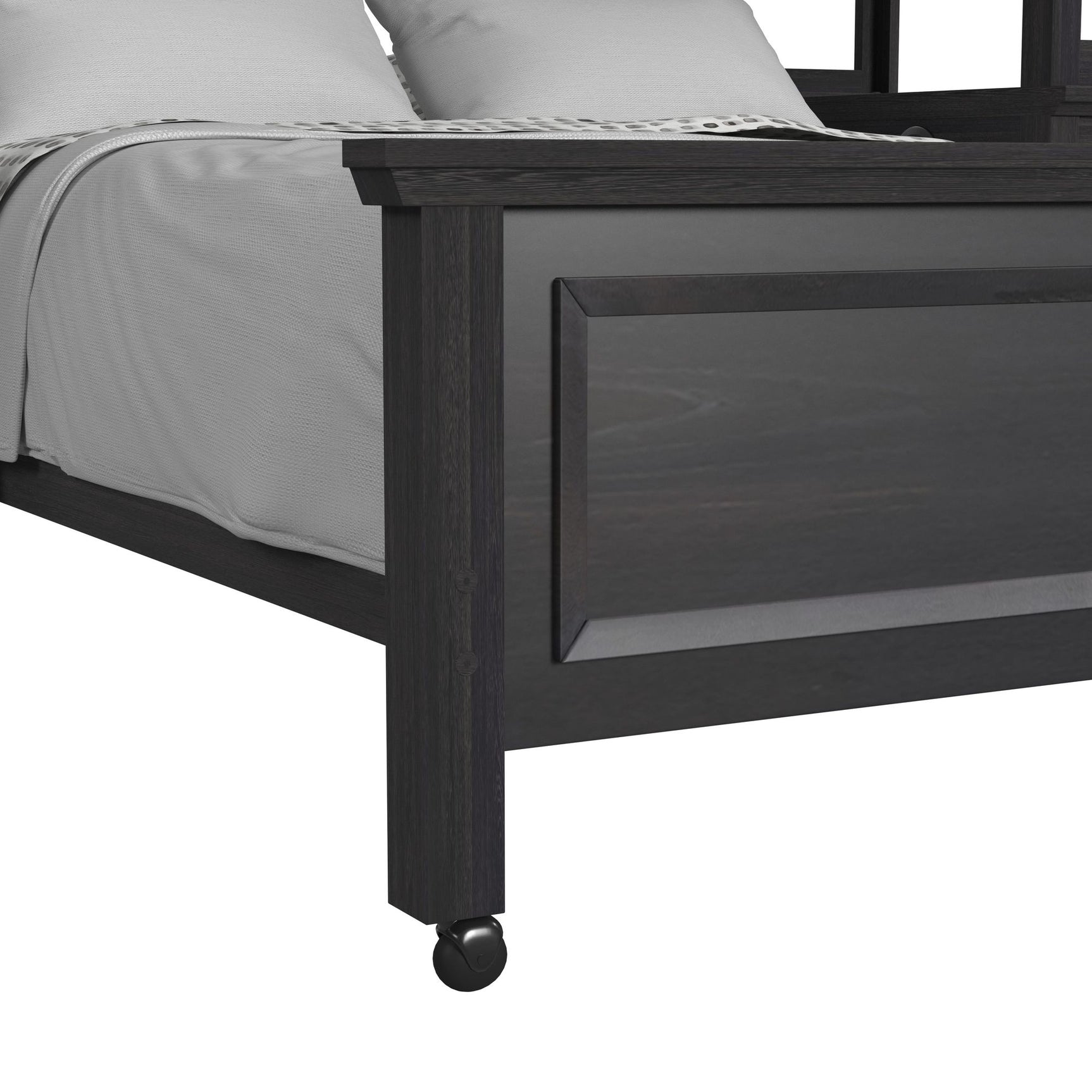 Hampton Kids Twin Over Full Loft with Ladder and Desk with Speaker in Charcoal - Tampa Furniture Outlet