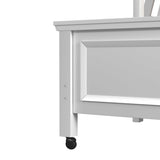 Hampton Kids Twin Over Full Loft with Ladder and Desk with Speaker in White - Tampa Furniture Outlet