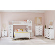 Hampton Kids Twin Over Full Loft with Staircase and Desk with Speaker in White – SKU Y-15760-7-L4 | Elements