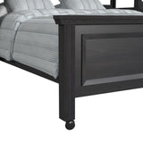 Hampton Kids Twin Over Full Loft with Staircase and Desk with Speaker in Charcoal - Tampa Furniture Outlet