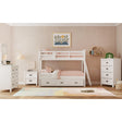 Hampton Kids Twin Over Twin Bunk with Ladder and Trundle in White – SKU Y-15760-7-B2 | Elements