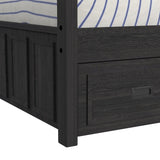 Hampton Kids Twin Over Twin Bunk with Ladder and Trundle in Charcoal - Tampa Furniture Outlet
