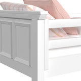 Hampton Kids Twin Over Twin Bunk with Ladder and Trundle in White - Tampa Furniture Outlet