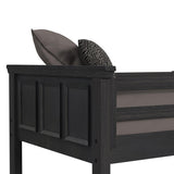 Hampton Kids Twin Over Twin Bunk with Ladder in Charcoal - Tampa Furniture Outlet