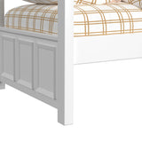 Hampton Kids Twin Over Twin Bunk with Ladder in White - Tampa Furniture Outlet