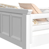Hampton Kids Twin Over Twin Bunk with Ladder in White - Tampa Furniture Outlet