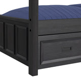 Hampton Kids Twin Over Twin Bunk with Staircase and Trundle in Charcoal - Tampa Furniture Outlet