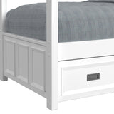 Hampton Kids Twin Over Twin Bunk with Staircase and Trundle in White - Tampa Furniture Outlet