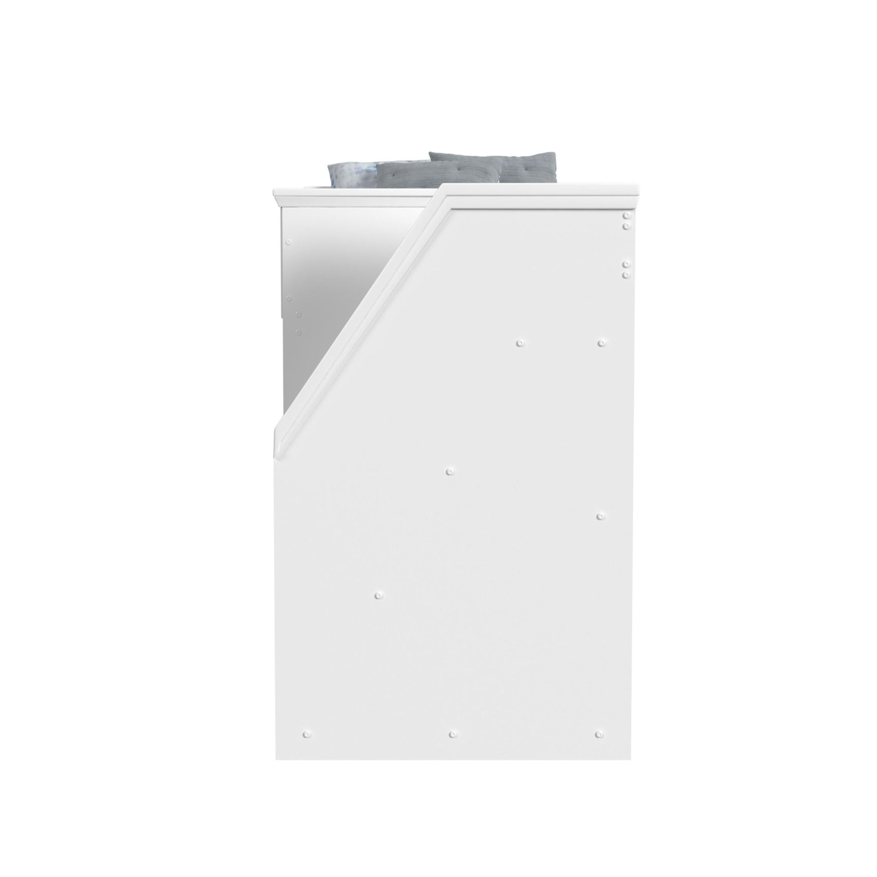 Hampton Kids Twin Over Twin Bunk with Staircase and Trundle in White - Tampa Furniture Outlet