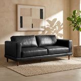 Hampton Sofa In Fiero Black (Top Grain/PVC) – SKU UHT3780300 | Elements