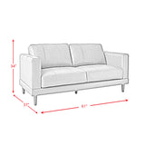 Hampton Loveseat in Fiero Tan (Top Grain/PVC) - Tampa Furniture Outlet