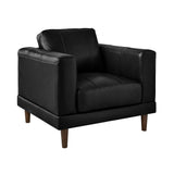Hampton Chair In Fiero Black (Top Grain/PVC)