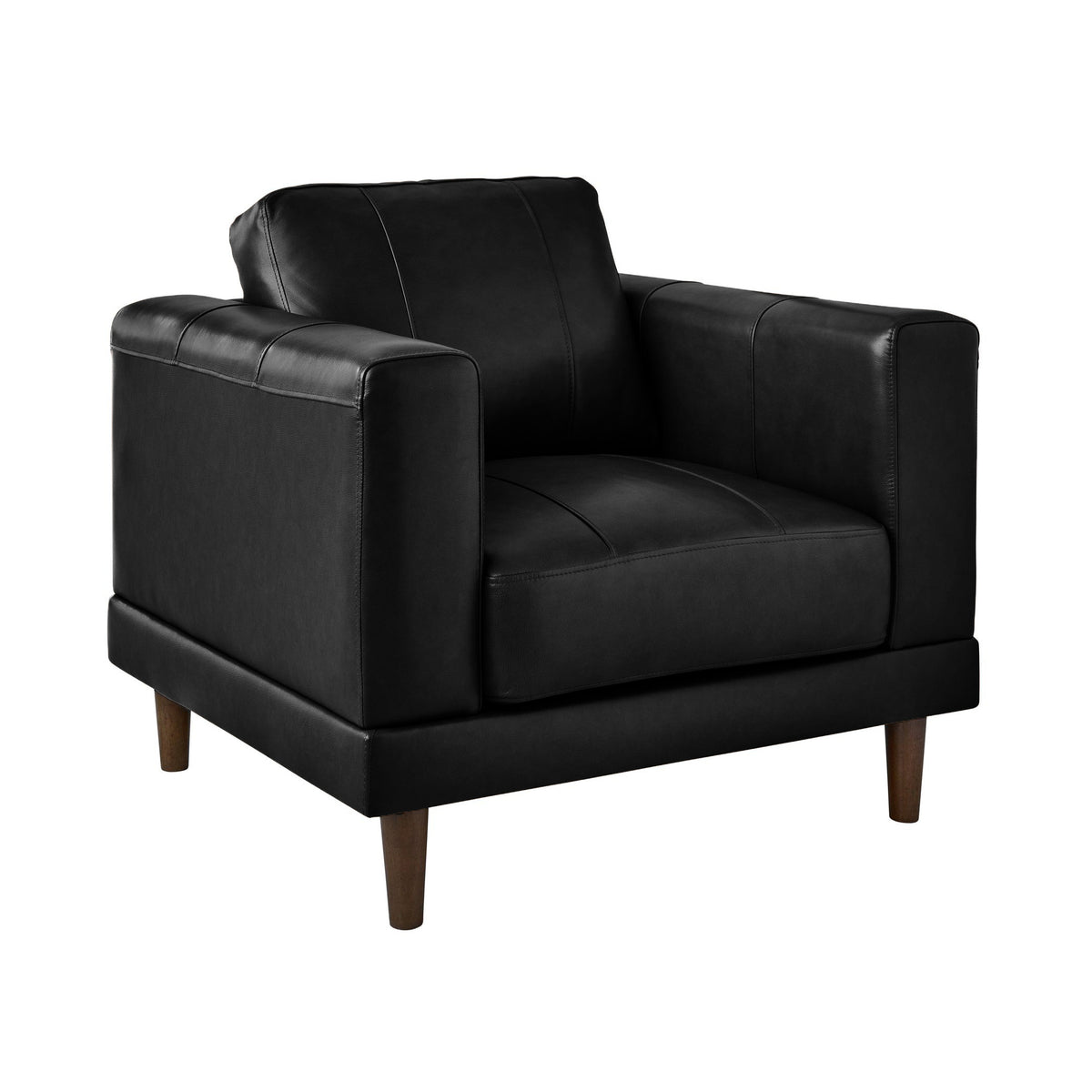 Hampton Chair In Fiero Black (Top Grain/PVC)
