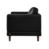 Hampton Chair In Fiero Black (Top Grain/PVC) - Tampa Furniture Outlet