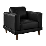 Hampton Chair In Fiero Black (Top Grain/PVC) - Tampa Furniture Outlet