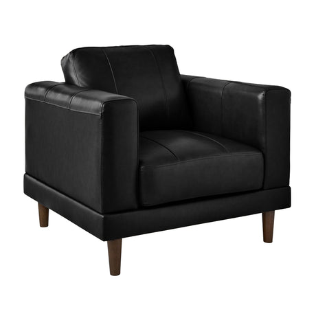 Hampton Chair In Fiero Black (Top Grain/PVC) - Tampa Furniture Outlet
