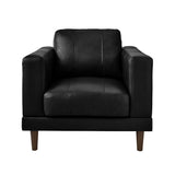Hampton Chair In Fiero Black (Top Grain/PVC) - Tampa Furniture Outlet