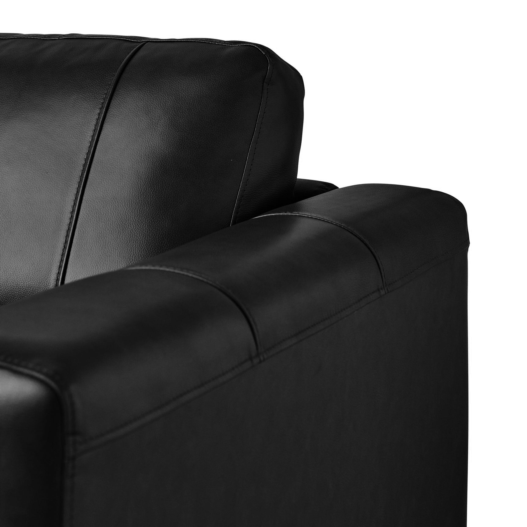 Hampton Sofa In Fiero Black (Top Grain/PVC) - Tampa Furniture Outlet