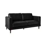 Hampton Loveseat In Fiero Black (Top Grain/PVC) - Tampa Furniture Outlet