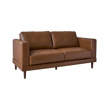 Hampton Loveseat in Fiero Tan (Top Grain/PVC) - Tampa Furniture Outlet
