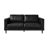 Hampton Loveseat In Fiero Black (Top Grain/PVC) - Tampa Furniture Outlet