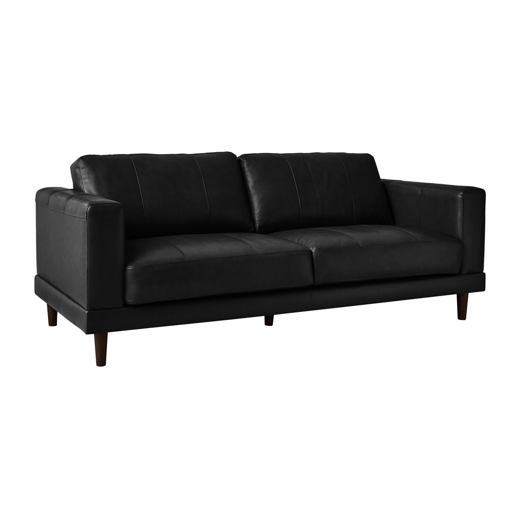 Hampton Sofa In Fiero Black (Top Grain/PVC) - Tampa Furniture Outlet