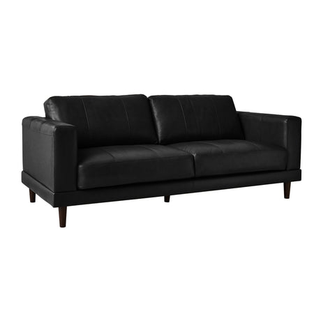 Hampton Sofa In Fiero Black (Top Grain/PVC) - Tampa Furniture Outlet