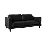 Hampton Sofa In Fiero Black (Top Grain/PVC)