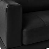 Hampton Sofa In Fiero Black (Top Grain/PVC) - Tampa Furniture Outlet