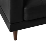 Hampton Loveseat In Fiero Black (Top Grain/PVC) - Tampa Furniture Outlet