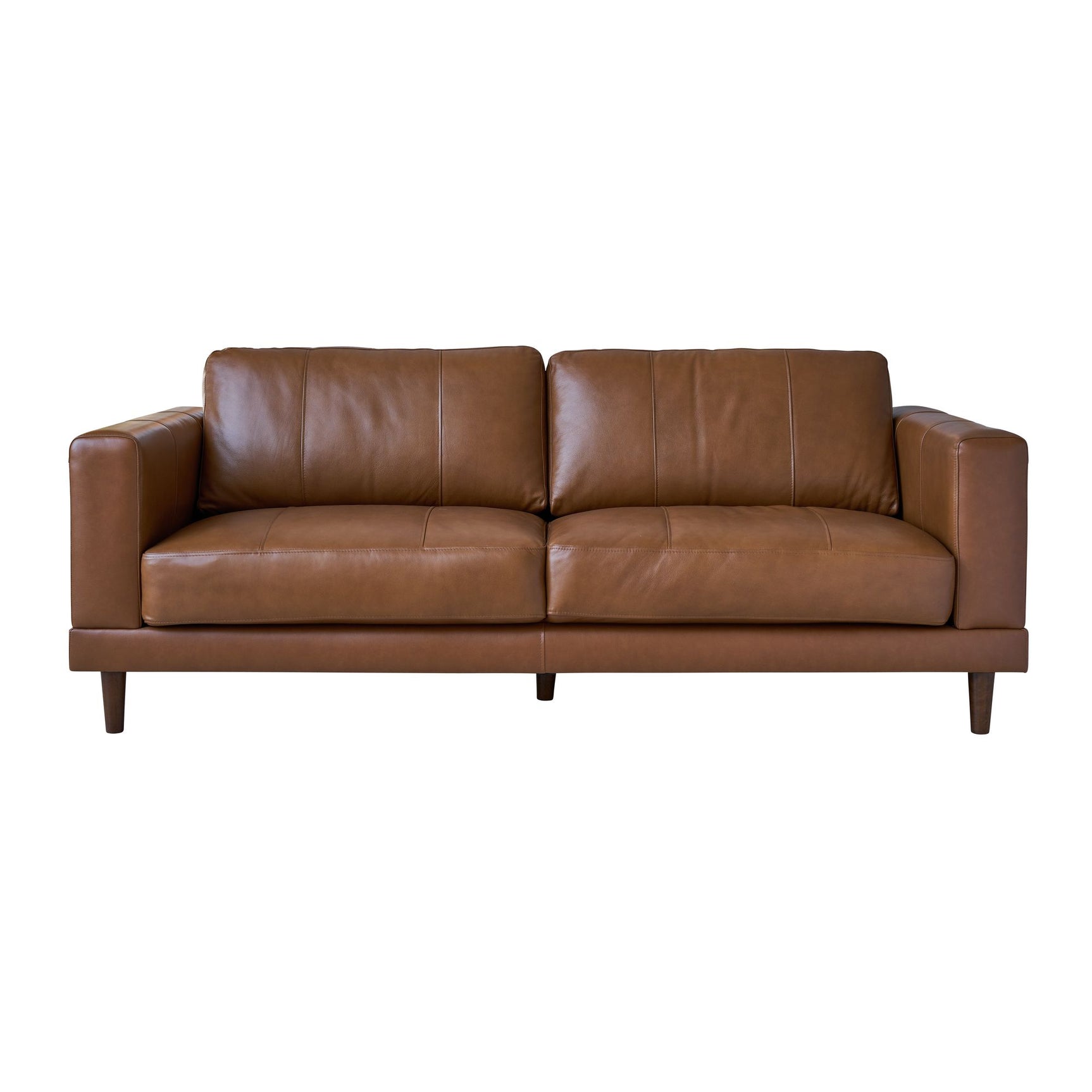 Hampton Sofa in Fiero Tan (Top Grain/PVC) - Tampa Furniture Outlet