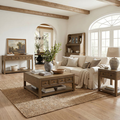 Heritage & Home End Table in Oak Brown – SKU T-20440-5-ET | Elements