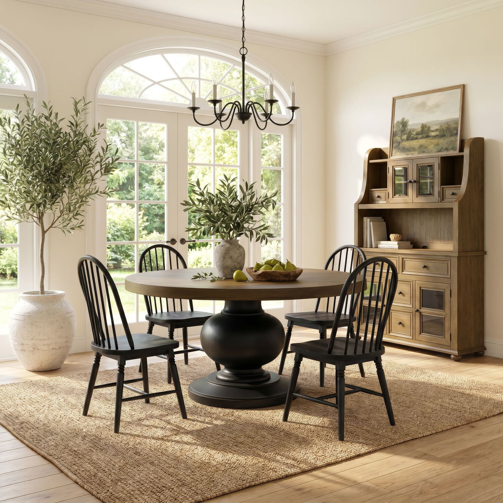 Heritage & Home Windsor Side Chair with Leveler in Black (2 Per Carton) – SKU D-20440-8-SC | Elements