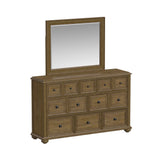 Heritage & Home Dresser and Mirror Sets in Oak Brown