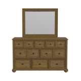 Heritage & Home Dresser and Mirror Sets in Oak Brown
