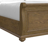 Heritage & Home Queen Sleigh Bed in Oak Brown