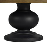 Heritage & Home Round Dining Table in Oak Brown and Black
