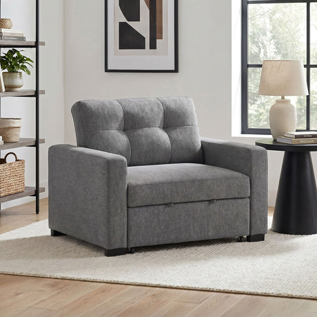 Homer Klicklak Chair W/Pull Out Bed in Clementine Grey – SKU U-20360-12202-102 | Elements