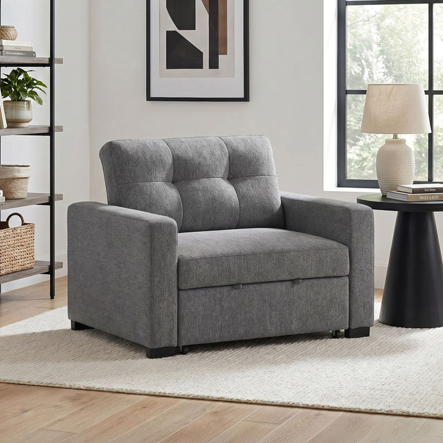 Homer Klicklak Chair W/Pull Out Bed in Clementine Grey – SKU U-20360-12202-102 | Elements