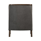 Hopkins Chair w/Brown Arm Columbia Charcoal