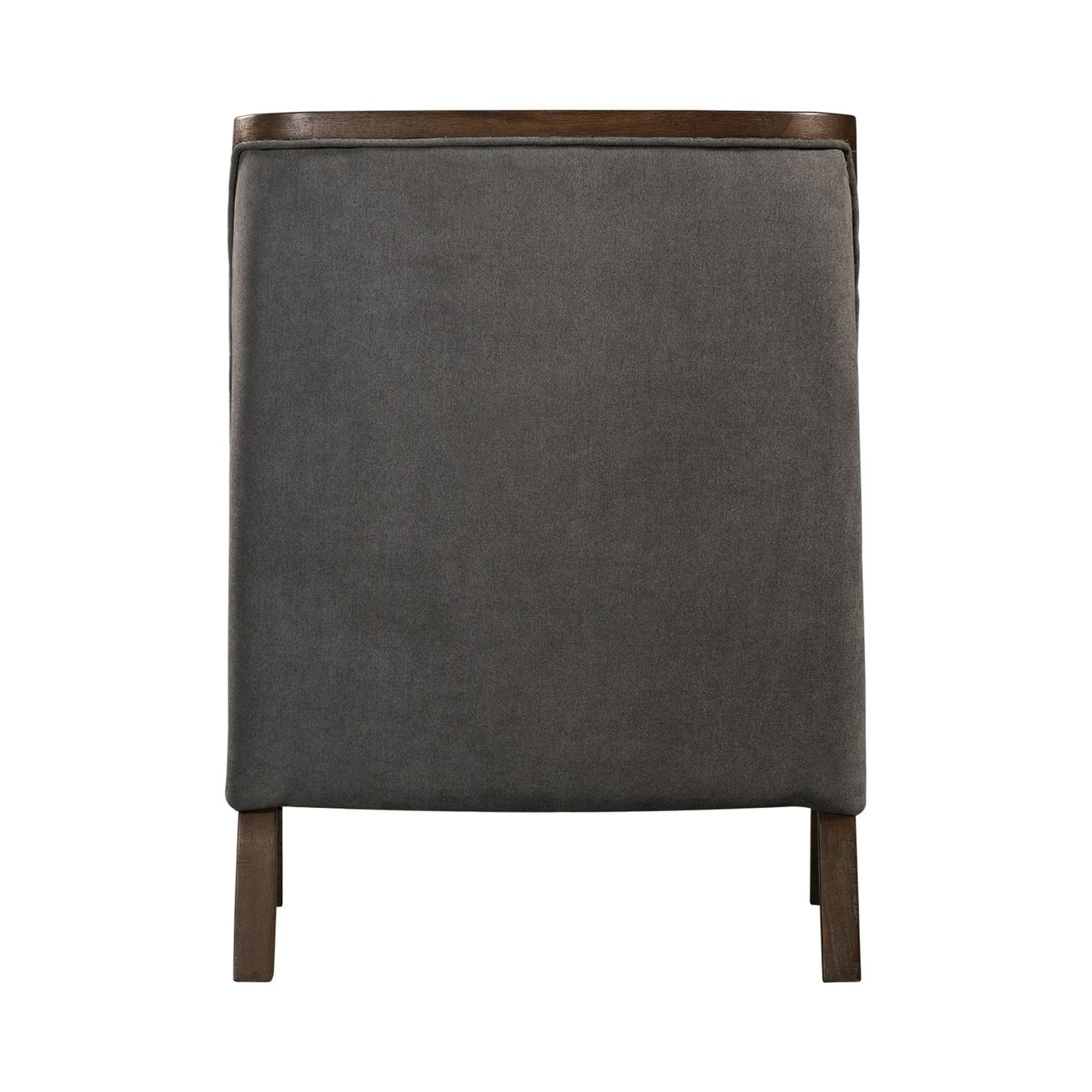 Hopkins Chair w/Brown Arm Columbia Charcoal