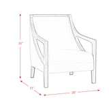 Hopkins Chair w/Brown Arm Columbia Natural(ISTA 3) - Tampa Furniture Outlet
