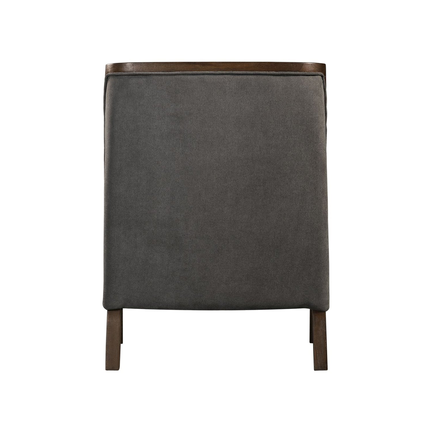 Hopkins Chair w/Brown Arm Columbia Charcoal (ISTA 3) - Tampa Furniture Outlet