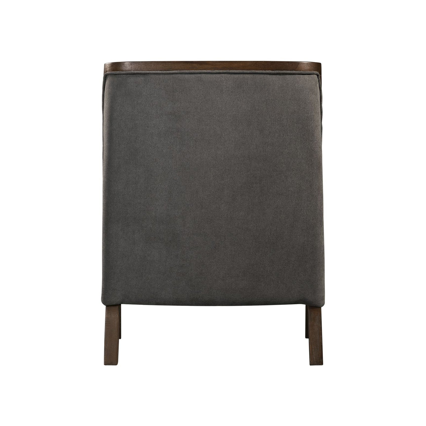 Hopkins Chair w/Brown Arm Columbia Charcoal - Tampa Furniture Outlet